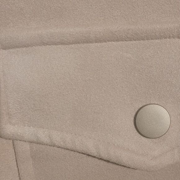 Blank NYC Faux Suede Utilty Women's Drawstring Waist Shirt Beige Jacket Small - Picture 12 of 13